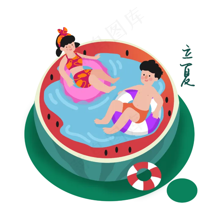 立夏节气免抠png 
