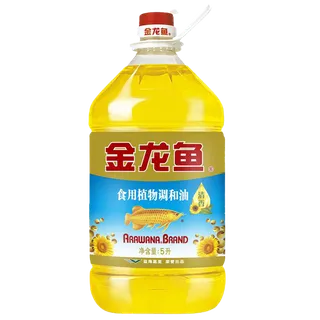 金龙鱼调和油5升 (5)超市商品白底图免抠实物摄影png格式图片透明底