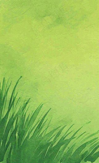 清新绿色纸张泼墨水墨纹理