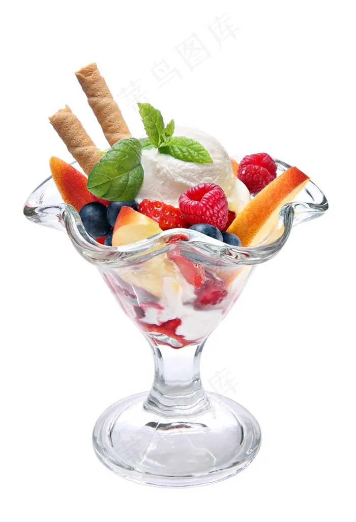 一杯水果冰淇淋