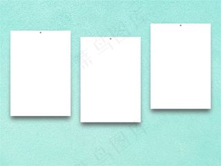 墙面上的广告牌展板高清素材