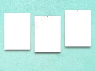 墙面上的广告牌展板高清素材