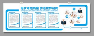 矢量企业文化墙模板CDR