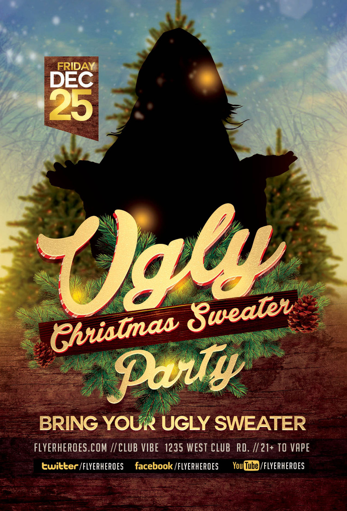 简约大气圣诞节快乐海报