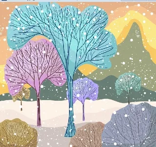 设计冬天卡通背景