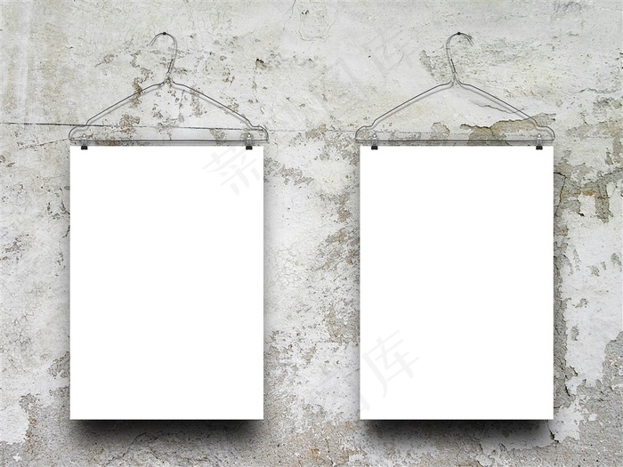 墙面上的广告牌展板高清图片