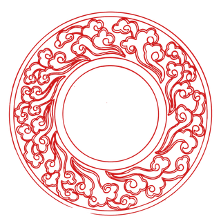 红色喜庆简约风传统吉祥纹样纹路纹理免扣PNG素材图片 (86)