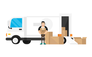 物流货运货车图标