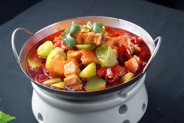 干锅美食焖锅湘菜麻辣香辣纸锅干锅猪腩