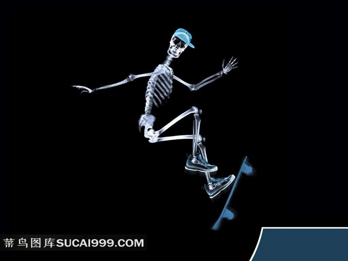 玩滑板的人物透视图素材