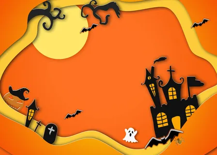 狂欢万圣节橙色背景