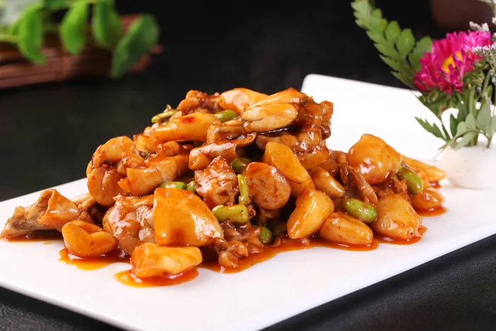 南湖嫩菱爆石鸡 (1)