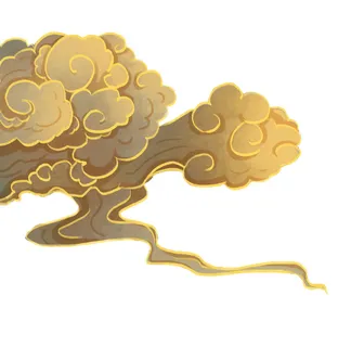 中国风国潮祥云插画手绘云彩图案海报云层装饰背景PSD设计素材