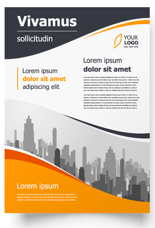 包装宣传册设计模板传单页抽象商务宣传册A4模板创意封面趋势宣传