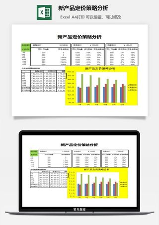 新产品定价策略分析excel模板