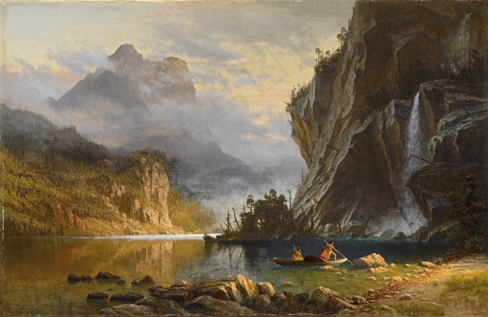 阿尔伯特·比尔施塔特风景画素材