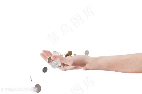 手上的硬币高清图片