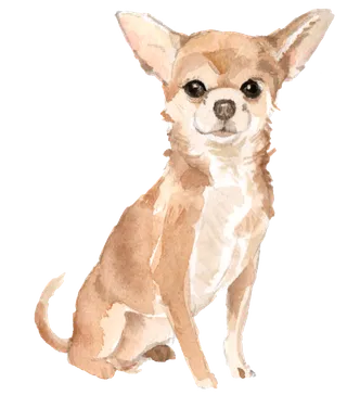 狗狗水彩画插画免扣素材可爱宠物狗