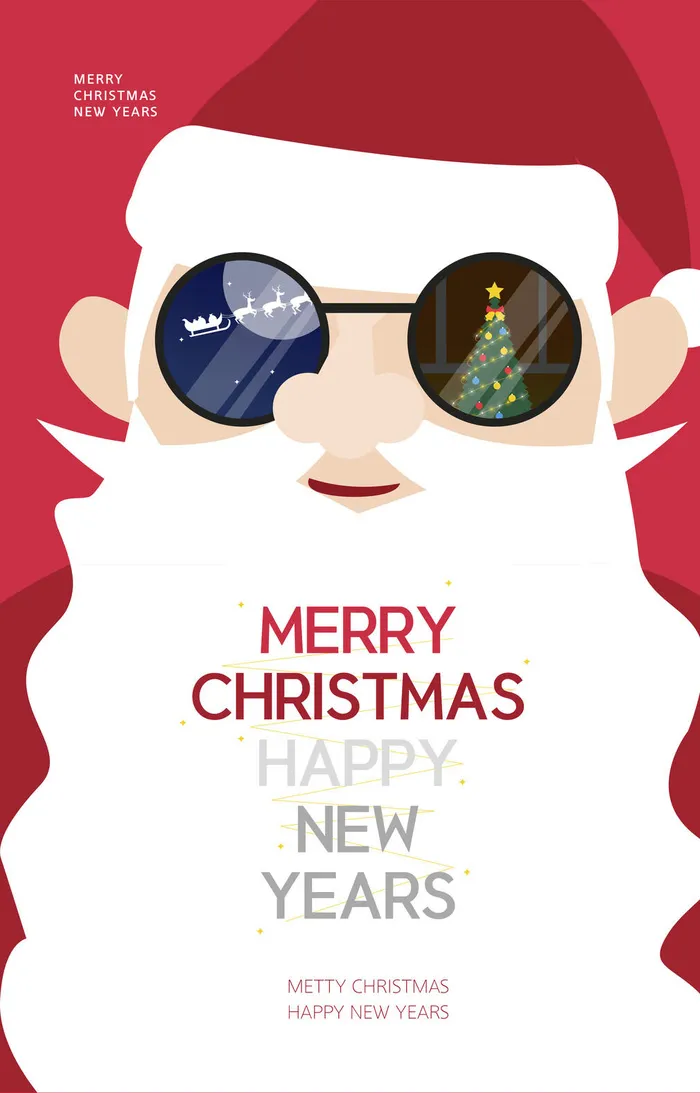 圣诞老人封面背景PSD素材psd模版下载