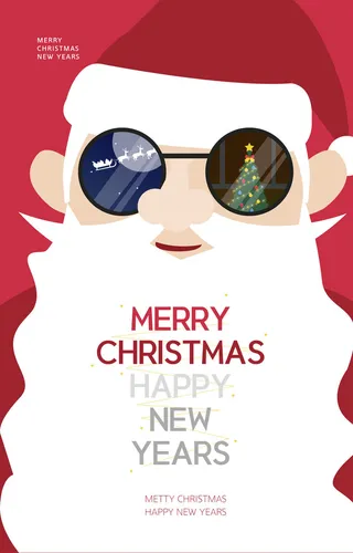 圣诞老人封面背景PSD素材