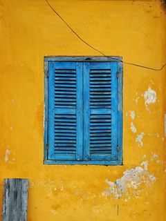 地中海风复古木窗图片 地中海风复古木窗图片