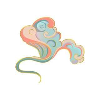 中国风中式国潮敦煌云纹祥云插画图案云朵云彩元素PSDAI设计素材