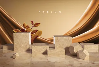 大理石立体电商展示台