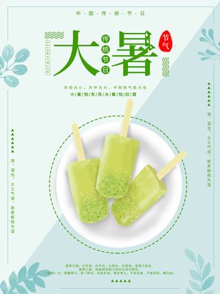 传统节日大暑海报