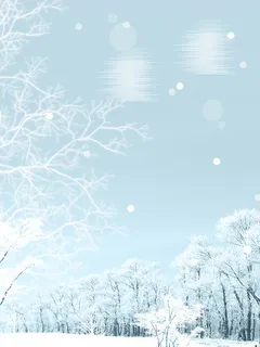 唯美小清新雪花冬天背景素材