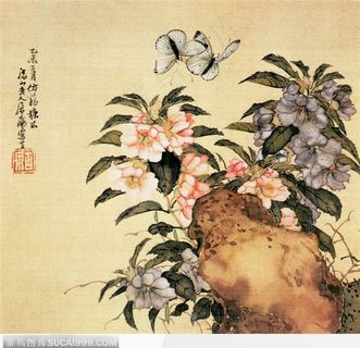 山水画—茶花