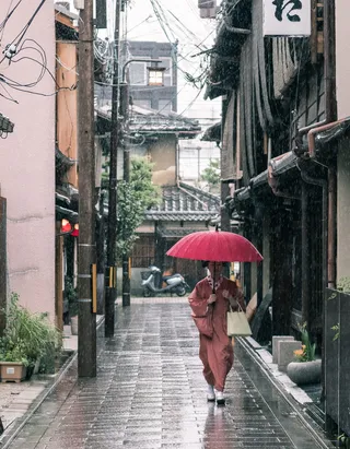 撑伞日本和服女子图片