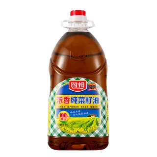 厨邦浓香菜籽油5升超市商品白底图免抠实物摄影png格式图片透明底