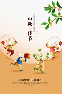 创意中秋节宣传海报图片