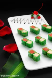 绿茶水果卷的美食图片