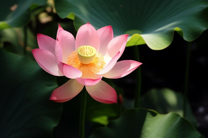 莲花光影暗黑摄影图(1344x896)
