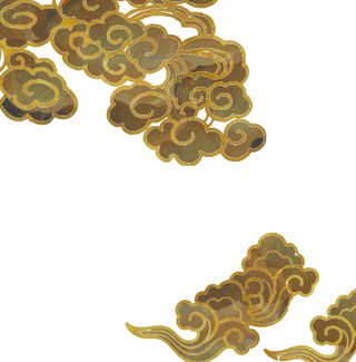 中国风国潮祥云插画手绘云彩图案海报云层装饰背景PSD设计素材