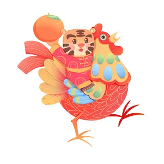 PNG免扣2022虎年新年春节元旦卡通老虎形象图片插画PSD设计素材
