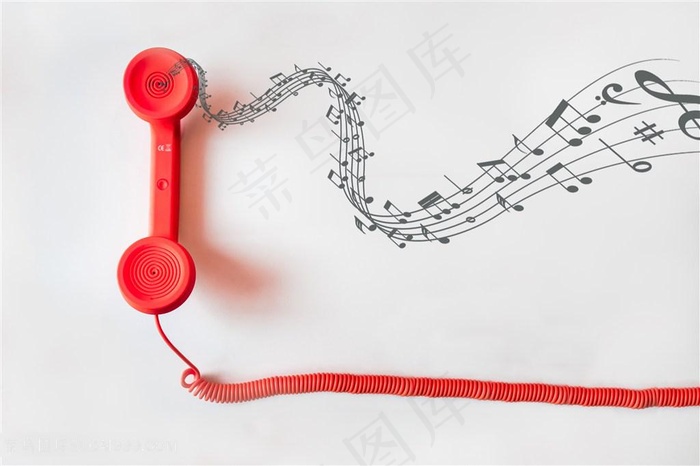 电话里飘出的音符音乐符号