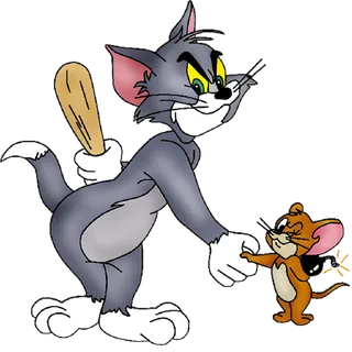 猫和老鼠卡通简笔素材