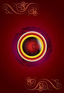 古典门环曲线花纹