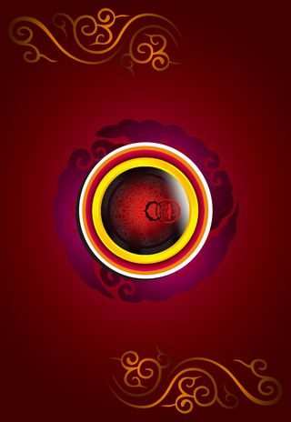 古典门环曲线花纹