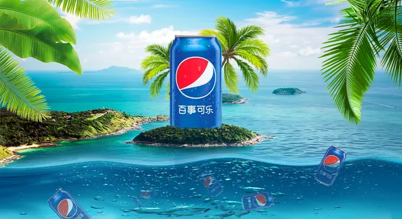 夏日清凉百事可乐海报 夏日清凉百事可乐海报