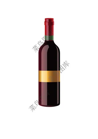 瓶装红酒矢量图