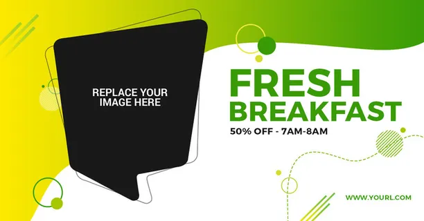 广告销售黑绿横幅素材