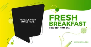 广告销售黑绿横幅素材