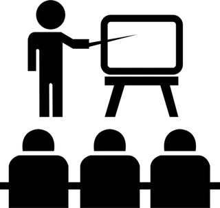 上课人物剪影卡通少儿兴趣班