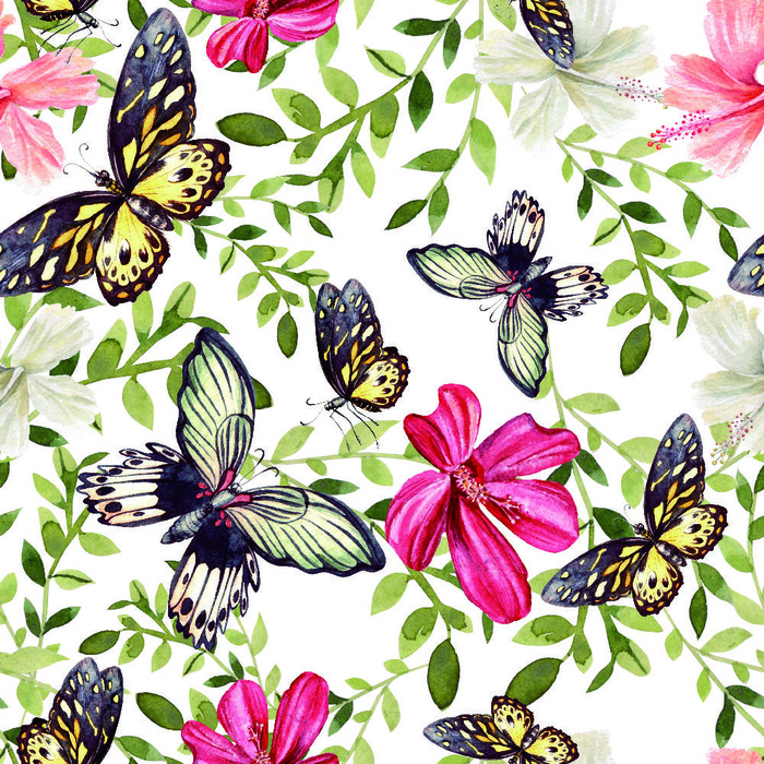 花卉唯美手绘花朵面料纹理手机壳布料面料印花服装矢量图案素材