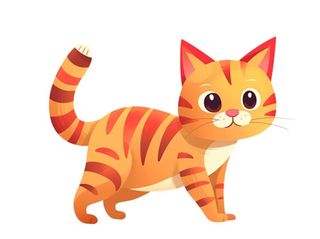 小猫动物元素插画