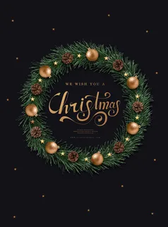 简约深色圣诞节海报