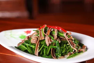 野韭菜炒海肠 (2)